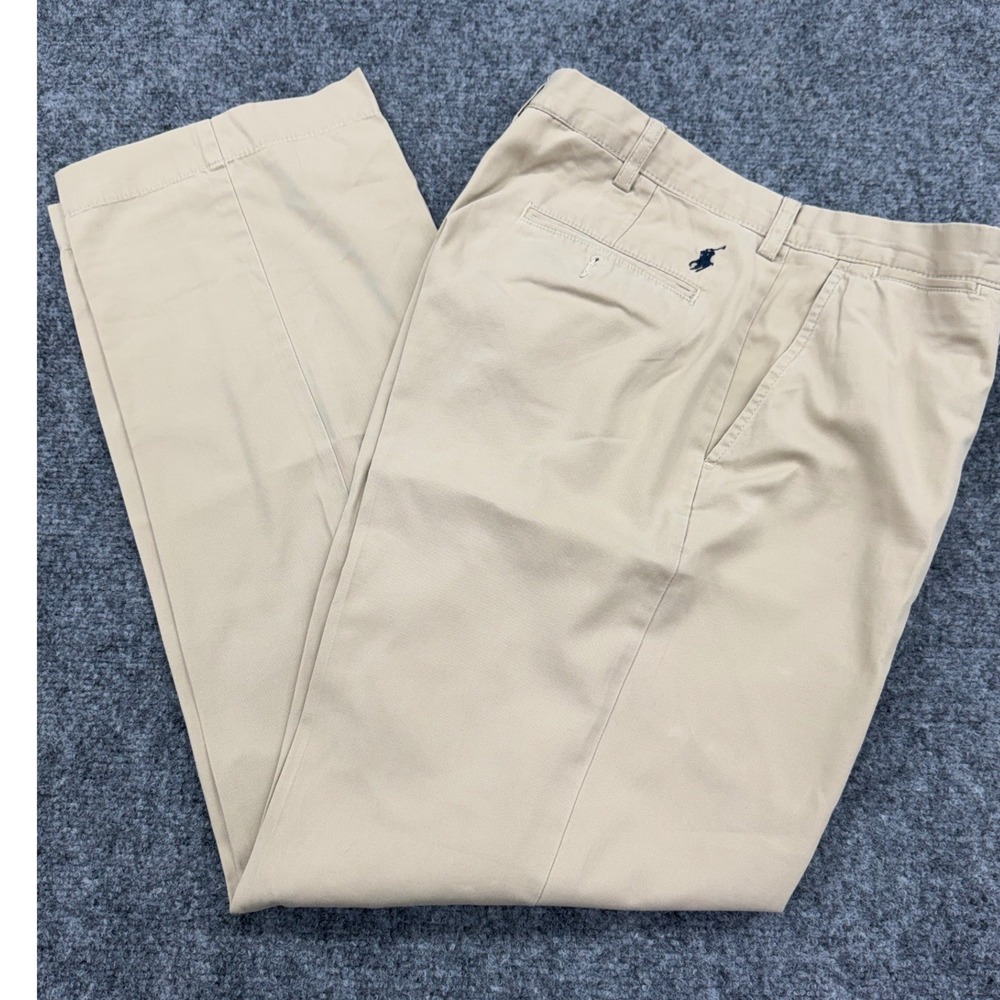 Polo Ralph Lauren Mens Chino Pants Tan Khaki Straight Leg 34x30
